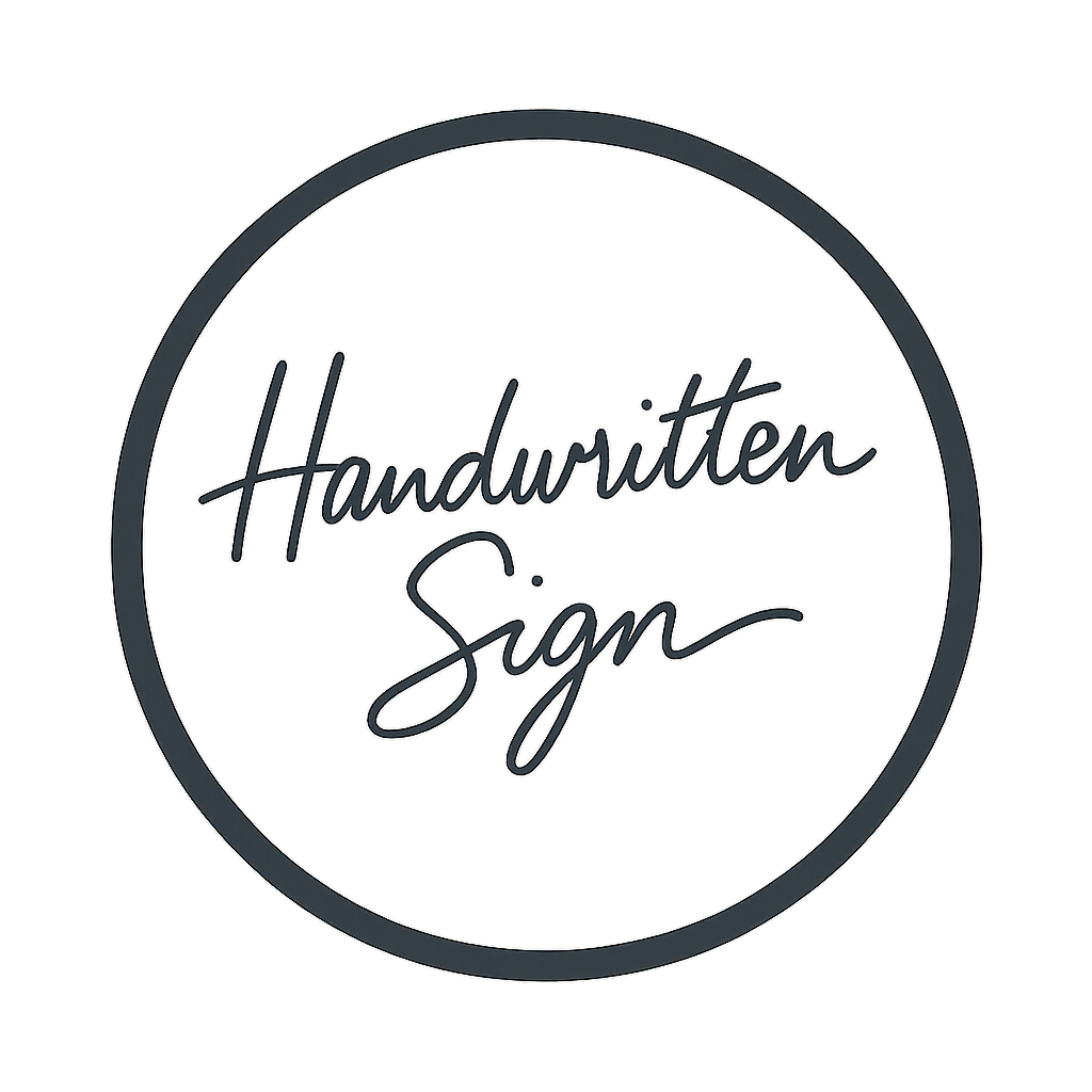 Handwritten Sign