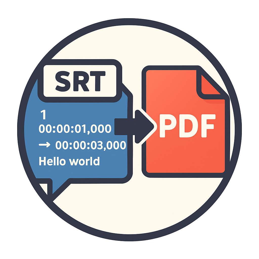 SRT to PDF