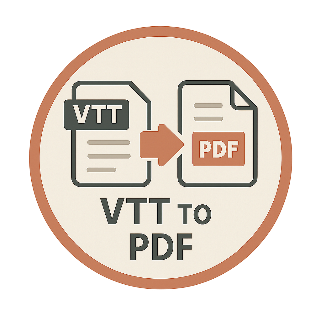 VTT to PDF